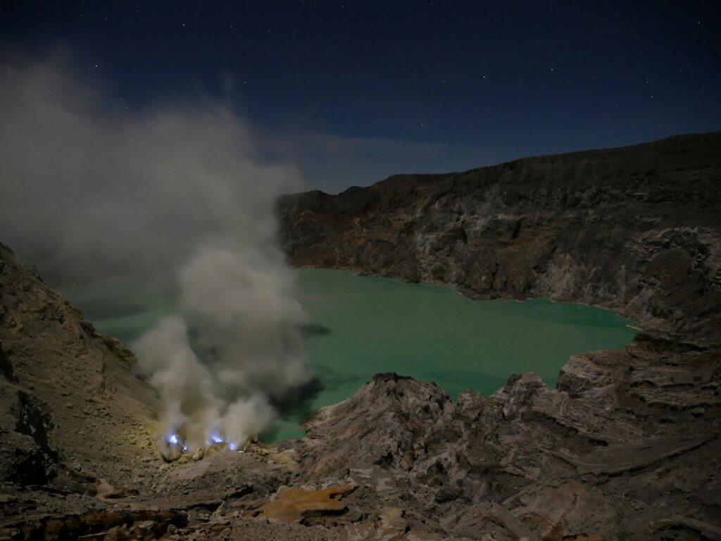 Ijen Crater Blue Fire